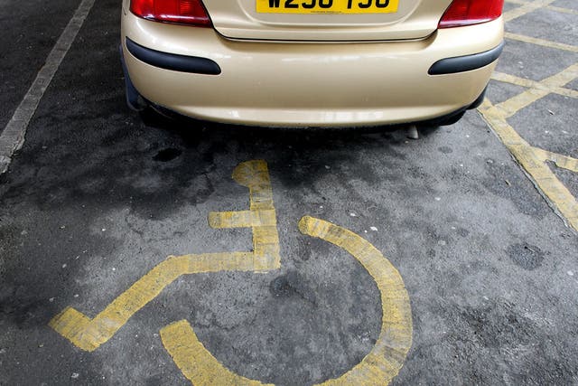 <p>Parking spaces reserved for blue badge holders outside Elizabeth line stations are routinely occupied by ordinary vehicles</p>
