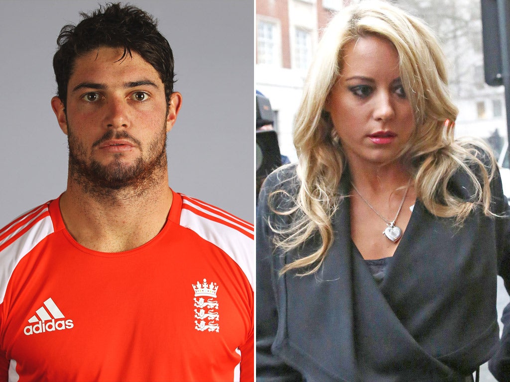 Tom Maynard; Girlfriend Carly Baker arriving a court
