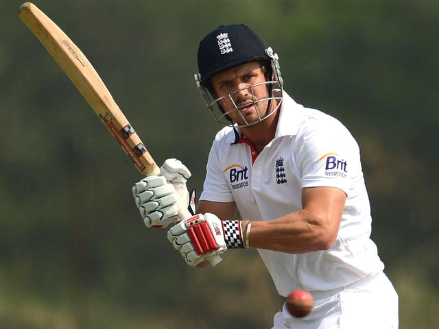 Nick Compton started as England’s opening batsman against a New Zealand XI last night