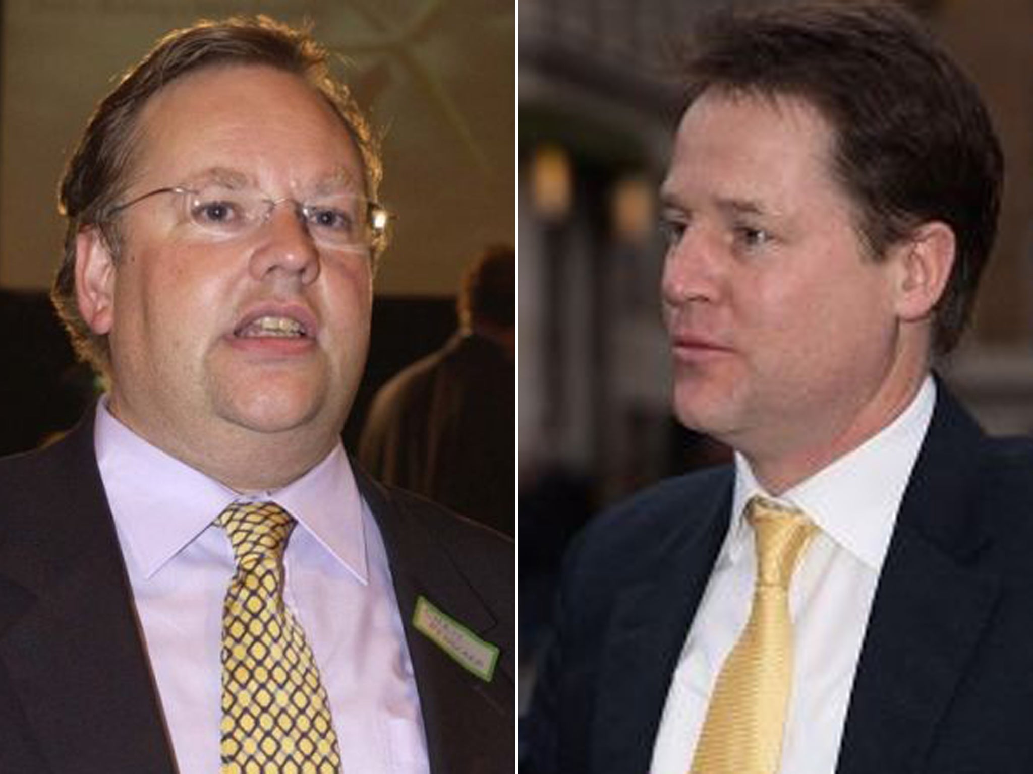 Lord Rennard, left, and Nick Clegg