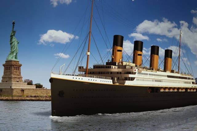 A computer-generated mock-up of Titanic II