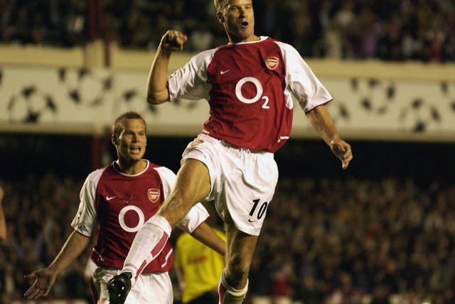 Dennis Bergkamp during his time with Arsenal