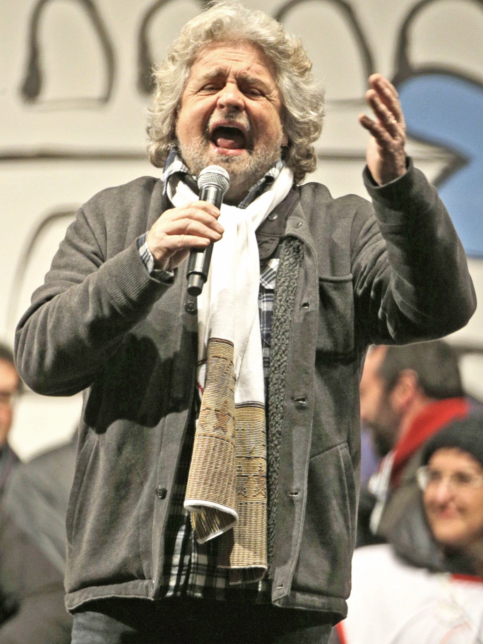 Italian comic-turned-political activist, Beppe Grillo