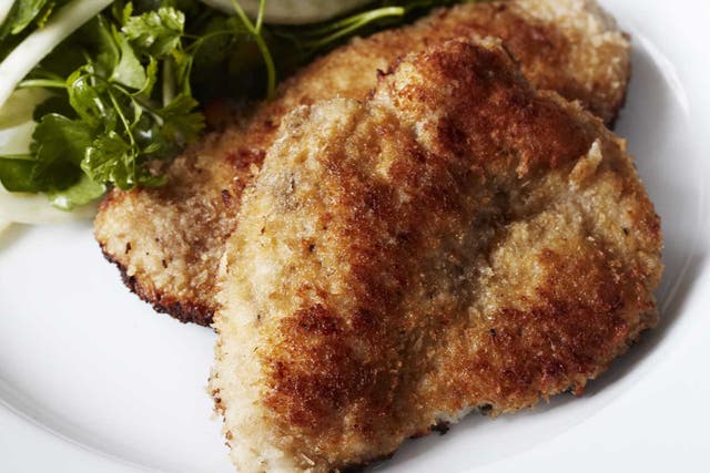 Ray escalopes with fennel salad