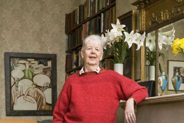 Hughes at her home in Notting Hill: 'I've lived here since 1954. It's full of so many memories and so much stuff that I don't know what to do with.'