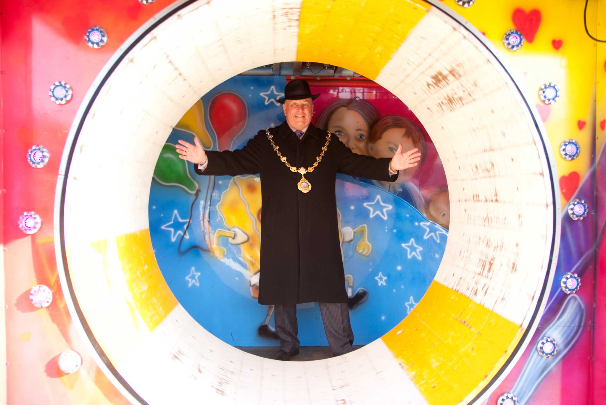 Colourful character: David Wallis, the newly elected president of the Showmen's Guild of Great Britain