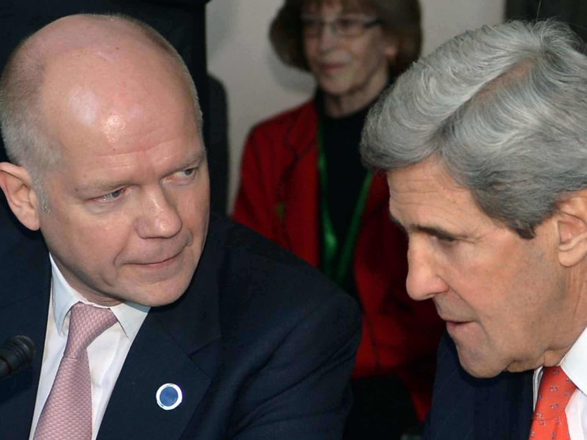 William Hague with John Kerry this morning