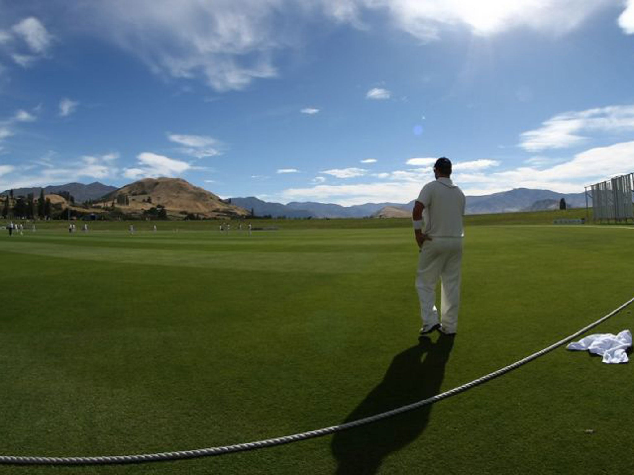 New Zealand XI’s Mark Gillespie looks on during England’s tour match in Queenstown