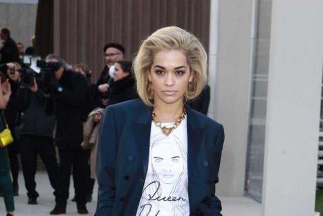Rita Ora channels Miami Vice in a cool-blue androgynous suit