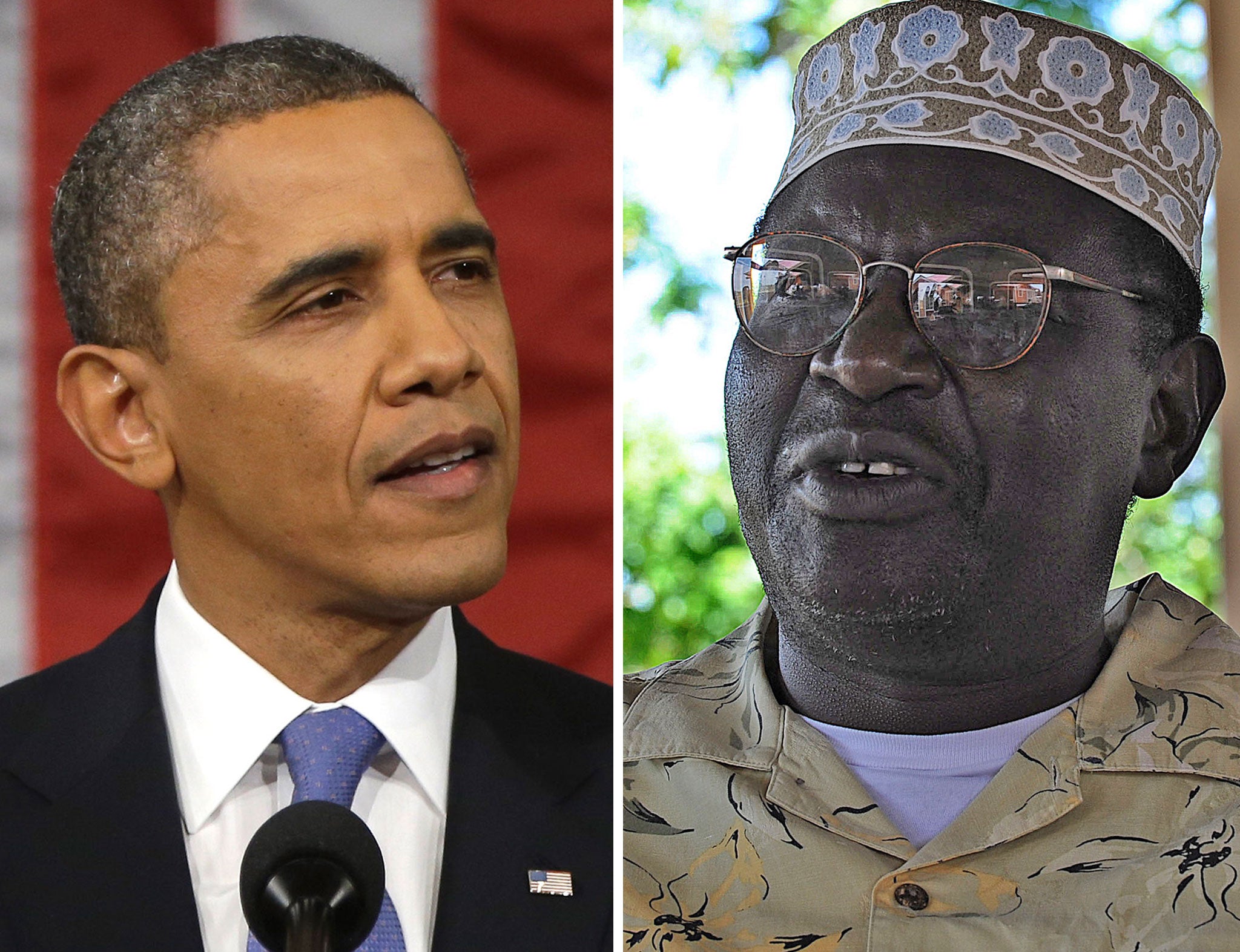 Malik Obama (right), half-brother of US President Barack Obama (left), is running for governor in a Kenyan county