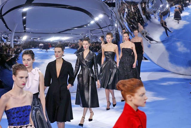 Dior’s art inspired creations hit the catwalk in Paris yesterday