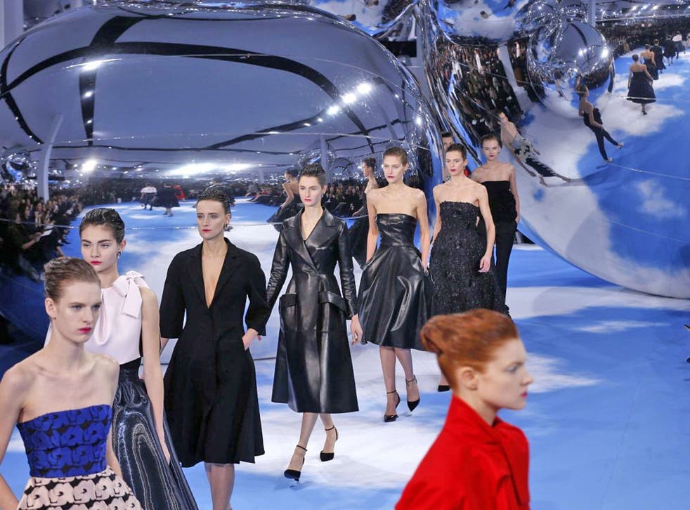 Dior’s art inspired creations hit the catwalk in Paris yesterday