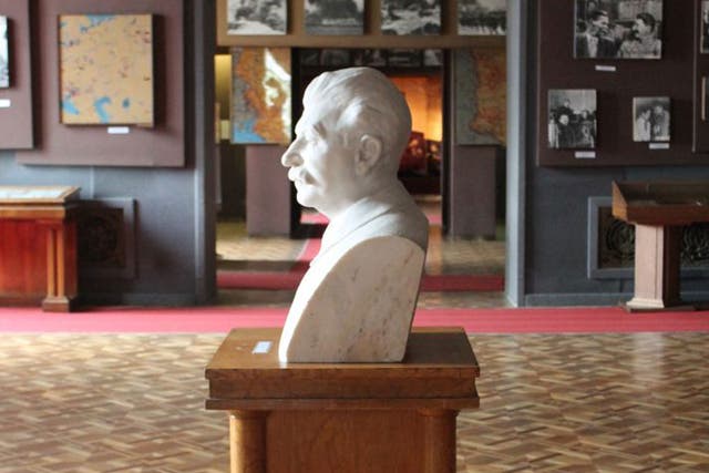 On a pedestal: a bust of Stalin forms part of a less-than-critical collection commemorating the Soviet dictator mark mccrum