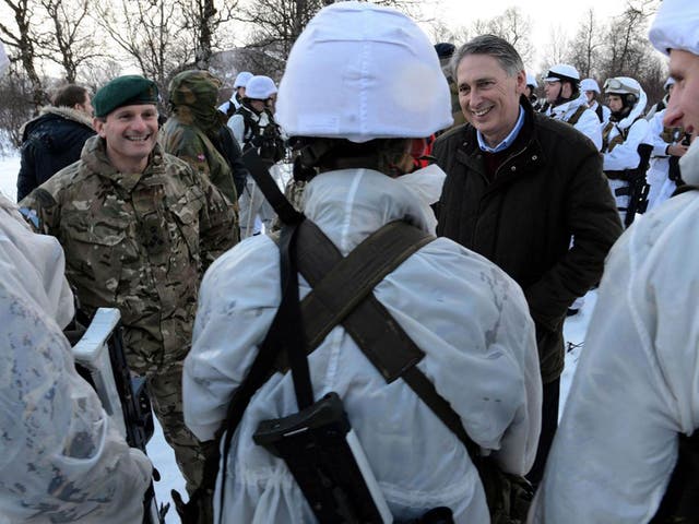 The Defence Secretary was speaking at an Arctic training camp