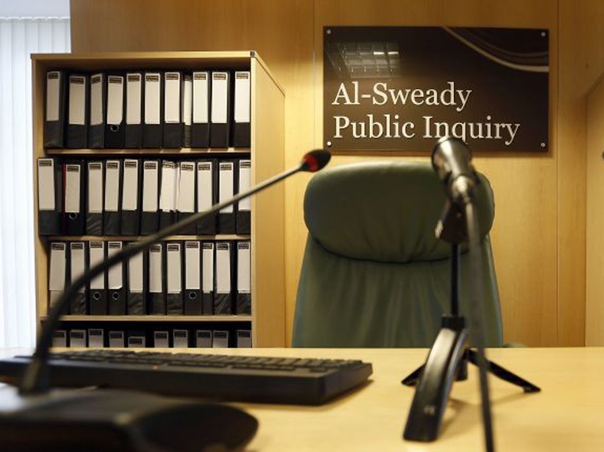 The venue of the Al-Sweady Inquiry is seen on the first day of the inquiry, in central London on 4 March 2013.
