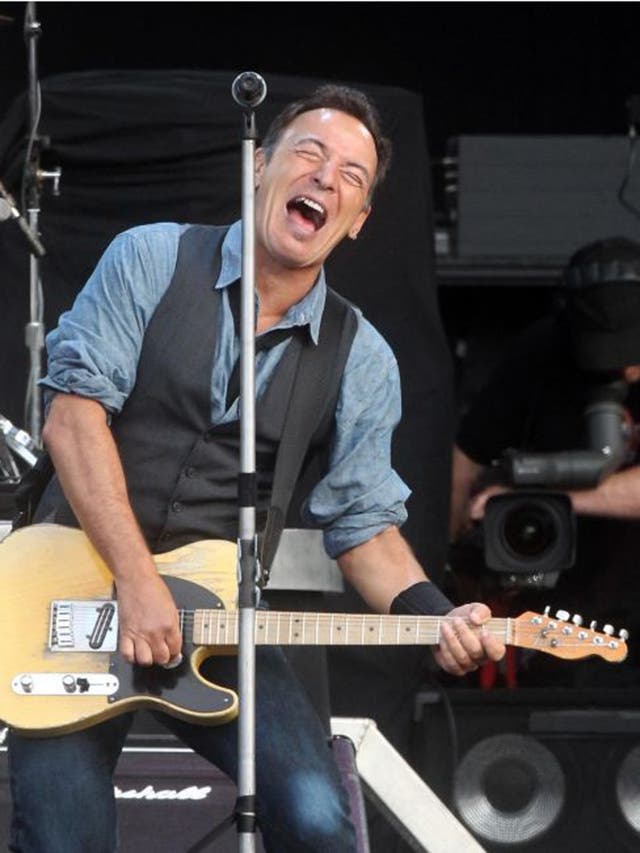 Bruce Springsteen playing at last year's Hard Rock Calling festival in Hyde Park