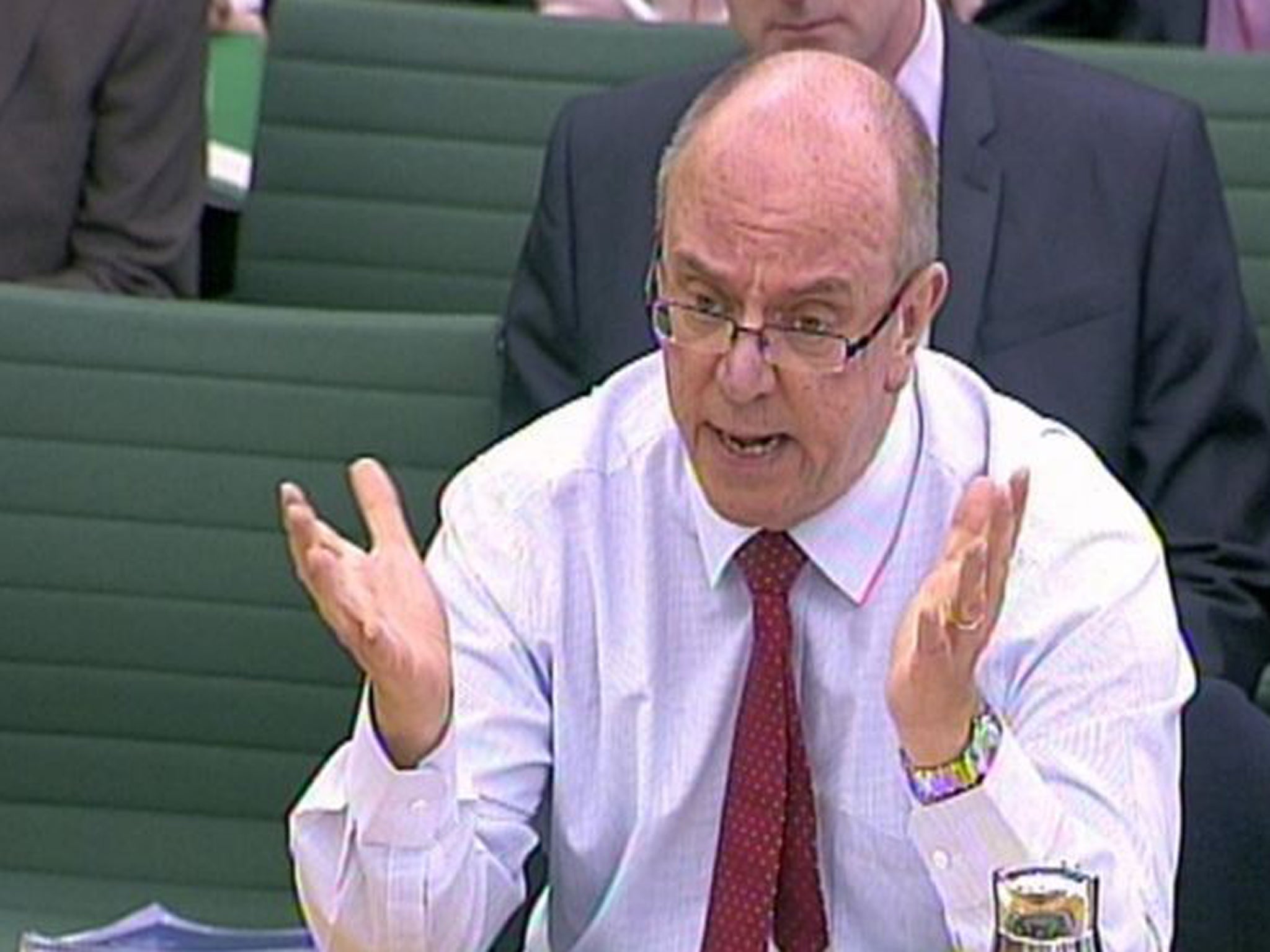 Sir David Nicholson, who has been facing calls for his resignation over the scandal, told the Health Select Committee that he was deeply, deeply saddened by reading the stories of patients who had been mistreated
