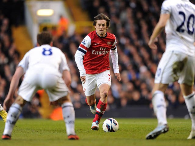 Tomas Rosicky: Arsenal supporters voted him man of the match even though he played only 30 minutes