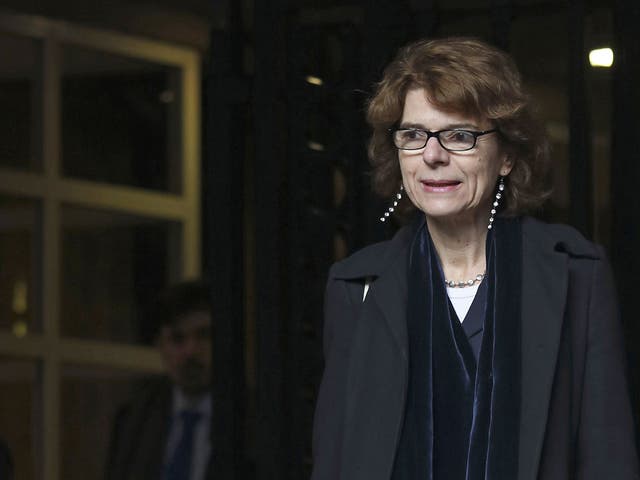 Vicky Pryce, former wife of British energy minister Chris Huhne, arrives at Southwark Crown Court in London, on February 18, 2013.