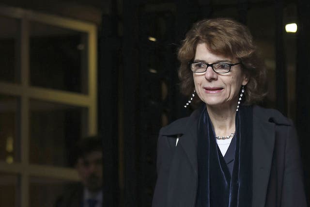 Vicky Pryce, former wife of British energy minister Chris Huhne, arrives at Southwark Crown Court in London, on February 18, 2013. 