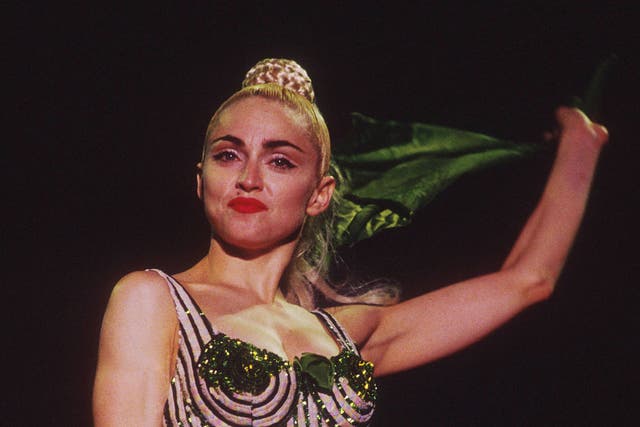 The couture corset designed by Jean Paul Gaultier for Madonna and worn by Madonna on the 1990 Blonde Ambition tour is to go on display in Barbican.