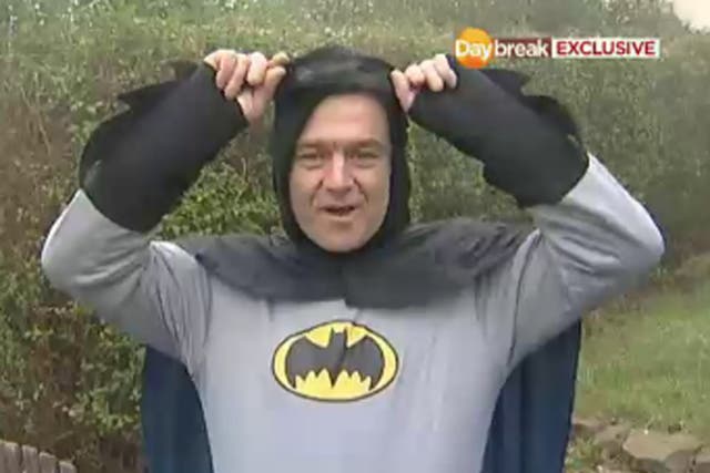 The Bradford Batman reveals himself live on Daybreak