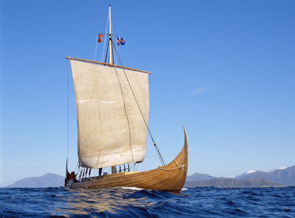 A replica Viking ship. The 'sunstone' could be one of the secrets behind the Vikings’ reputation as remarkable seafarers