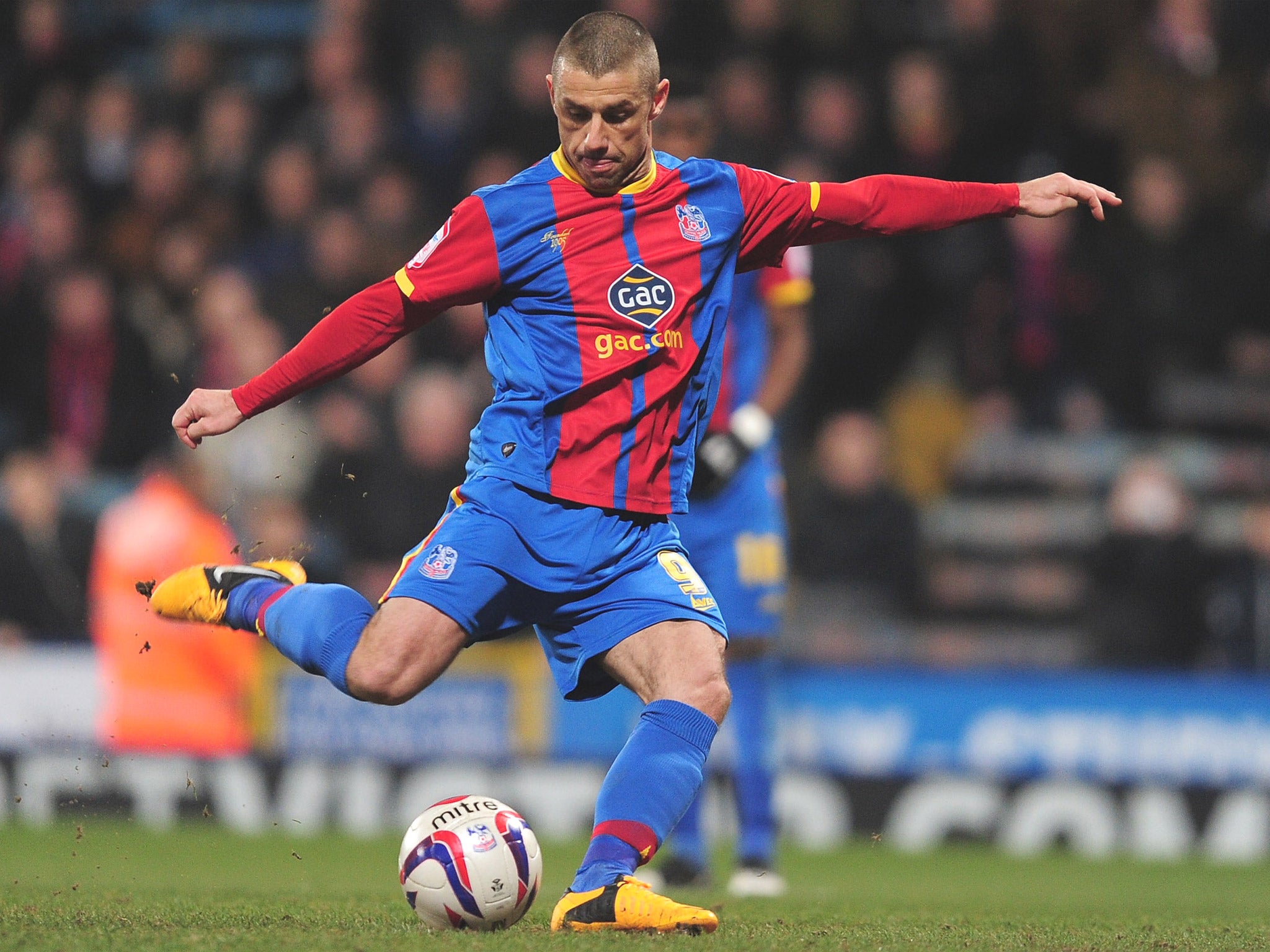 Kevin Phillips of Crystal Palace scores his first goal from the penalty spot
