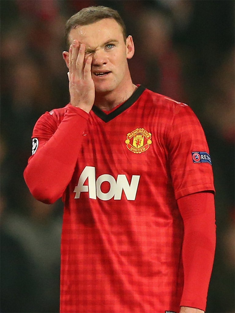 Rooney was dropped from Manchester United's starting XI