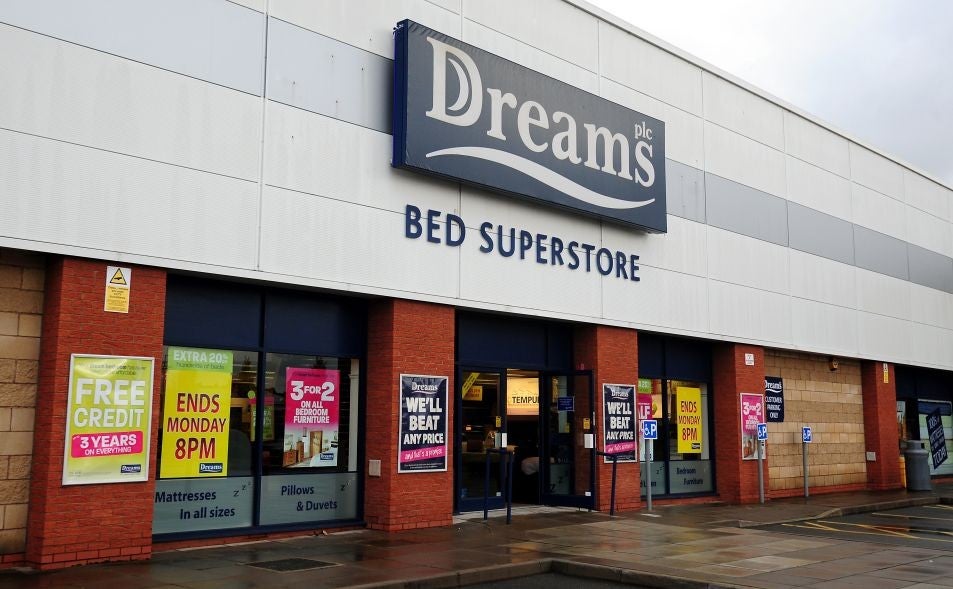 A Dreams store in Burton On Trent, Staffordshire
