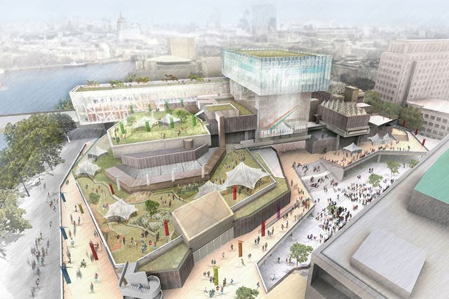 Artist's impression of the £100 million Southbank Centre revamp