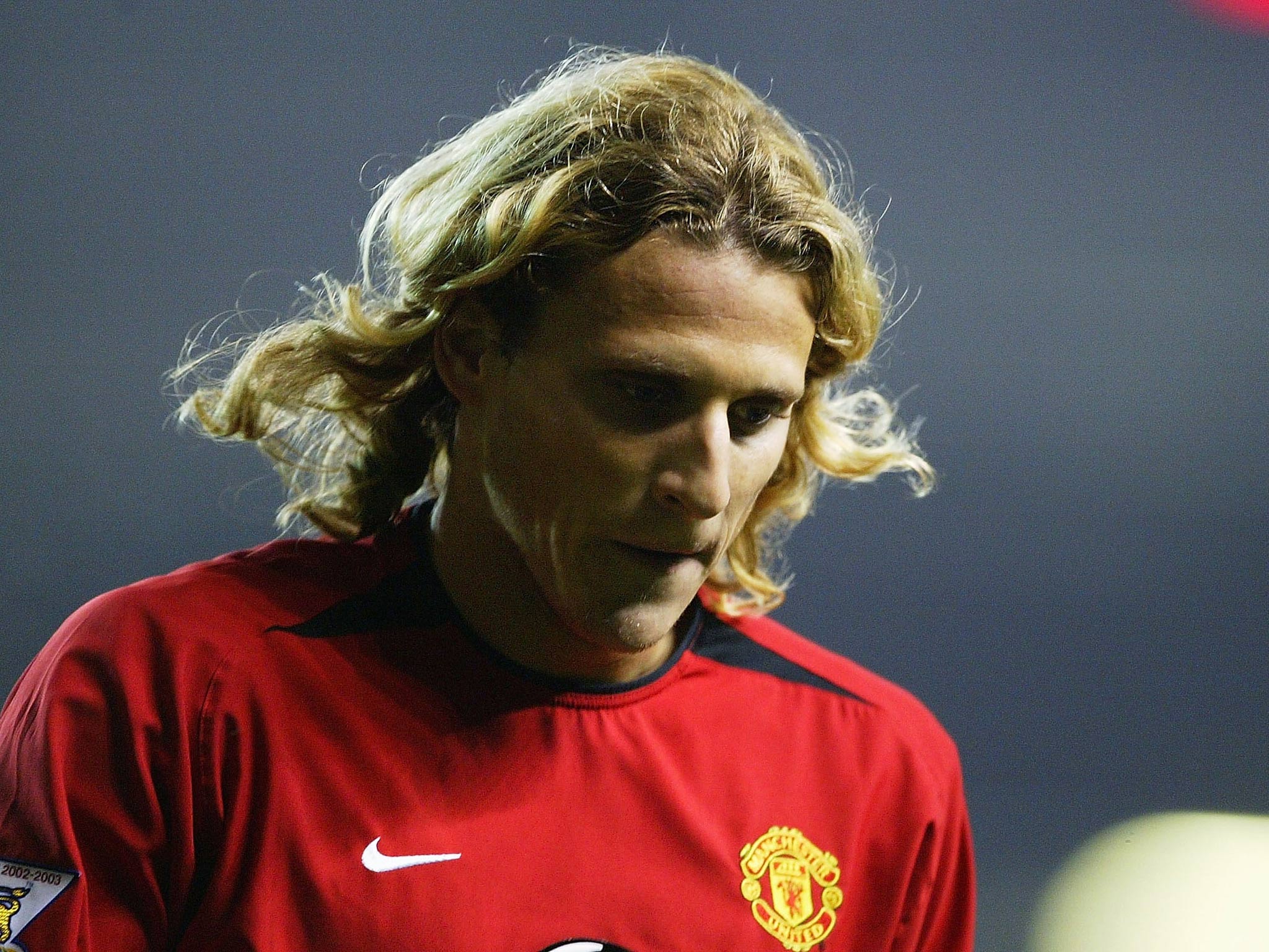 Forlan during his time at Old Trafford