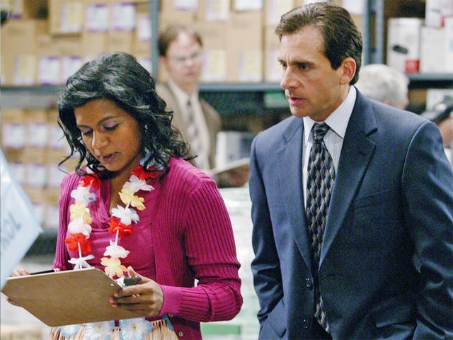 Mindy Kaling in 'The Office' with Steve Carell