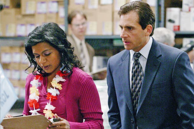 Mindy Kaling in 'The Office' with Steve Carell