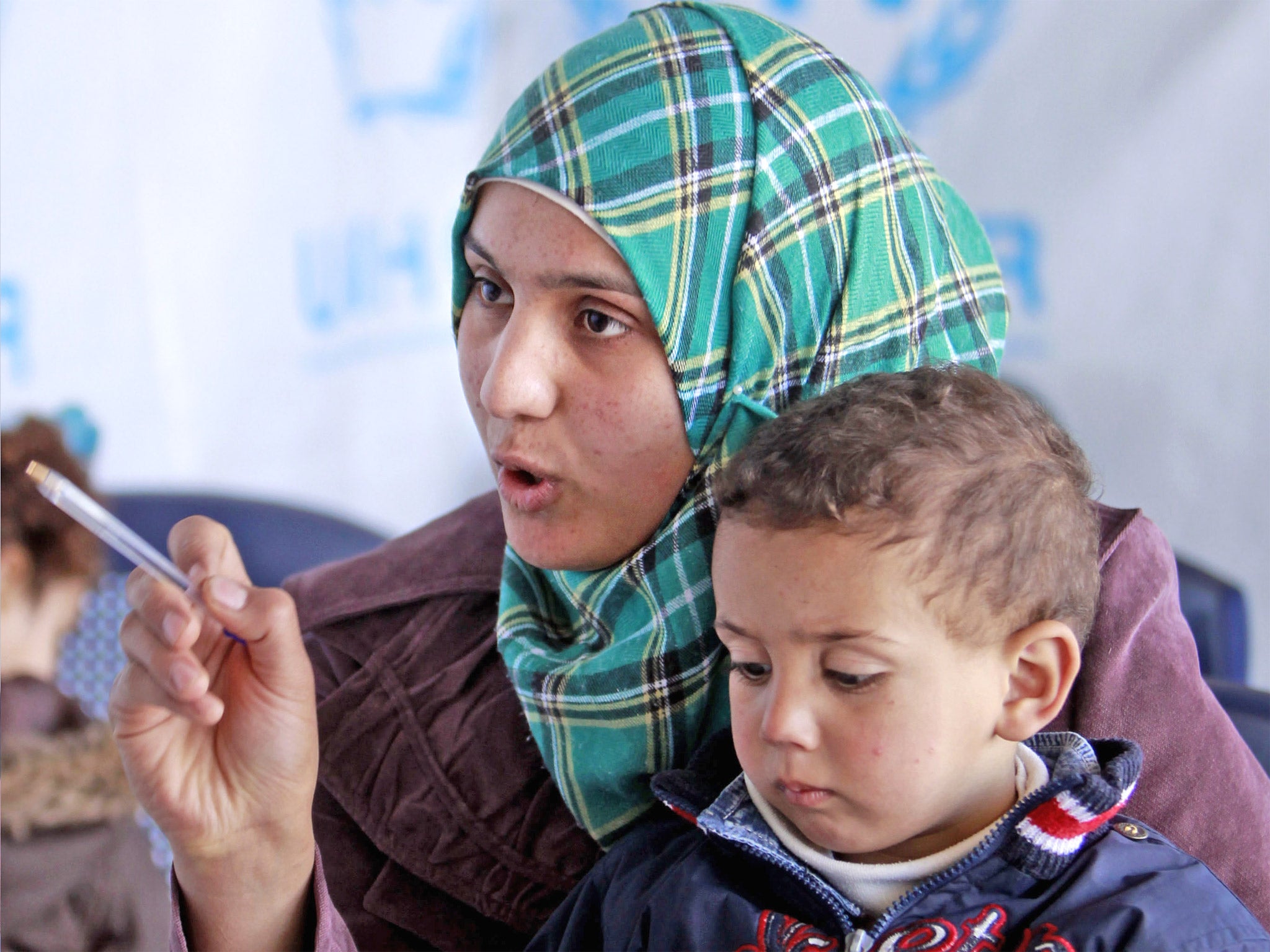 Bushra, the one millionth refugee to be registered from Syria