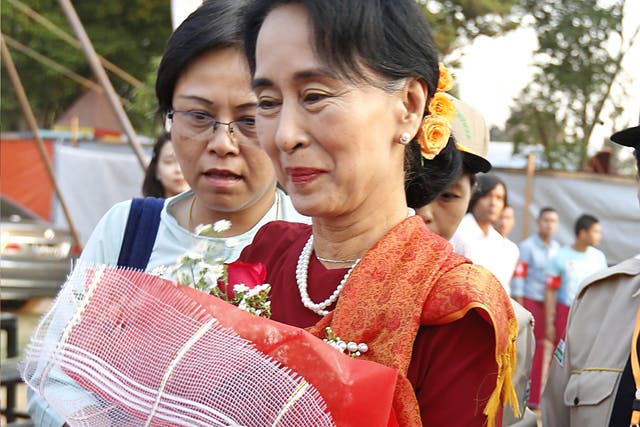 Burmese opposition leader Aung San Suu Kyi