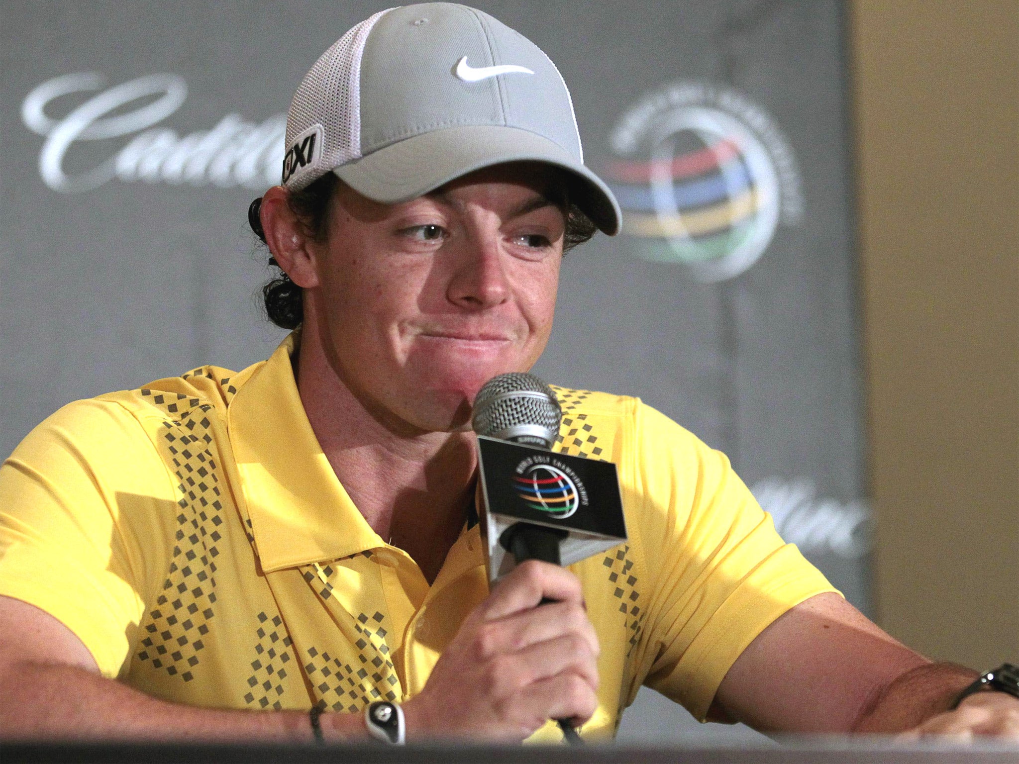 Rory McIlroy faces the press in Miami, for the first time since quitting the Honda Classic