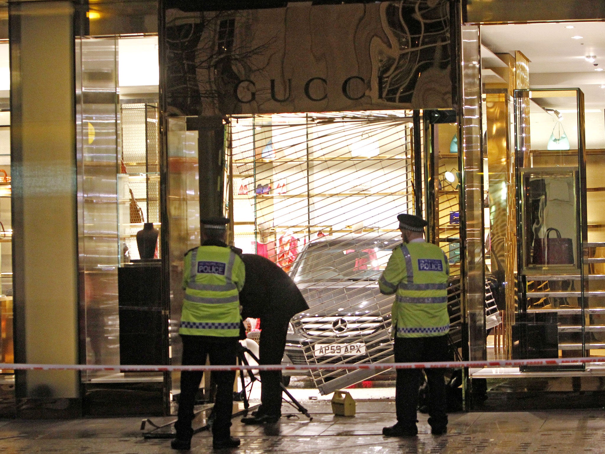 Ram raiders target the Gucci flagship store on Sloane Street