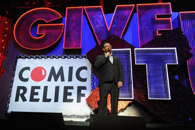 Frankie Boyle performing at Give It Up for Comic Relief 