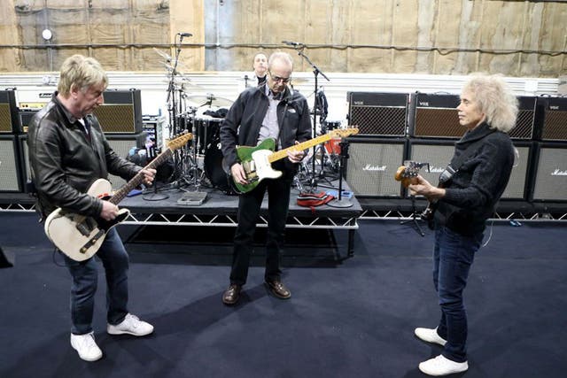 Status Quo rehearsing for their 2013 tour The Frantic Four Ride Again