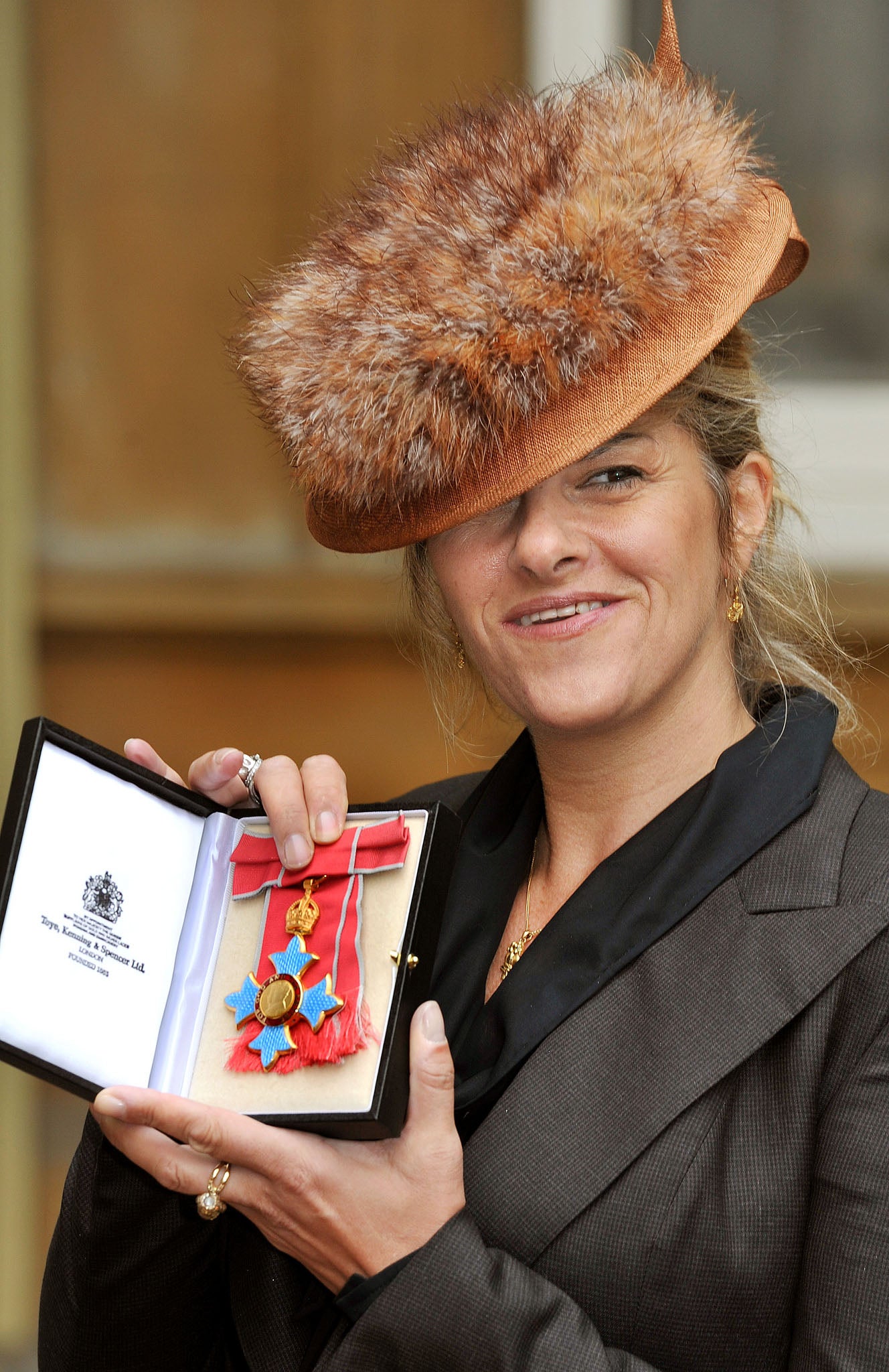 Tracey Emin collecting her CBE today