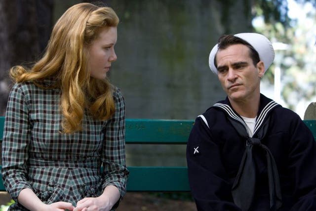 Joaquin Phoenix (left) and Amy Adams in The Master