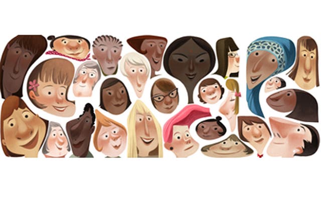The International Women's Day Google Doodle.
