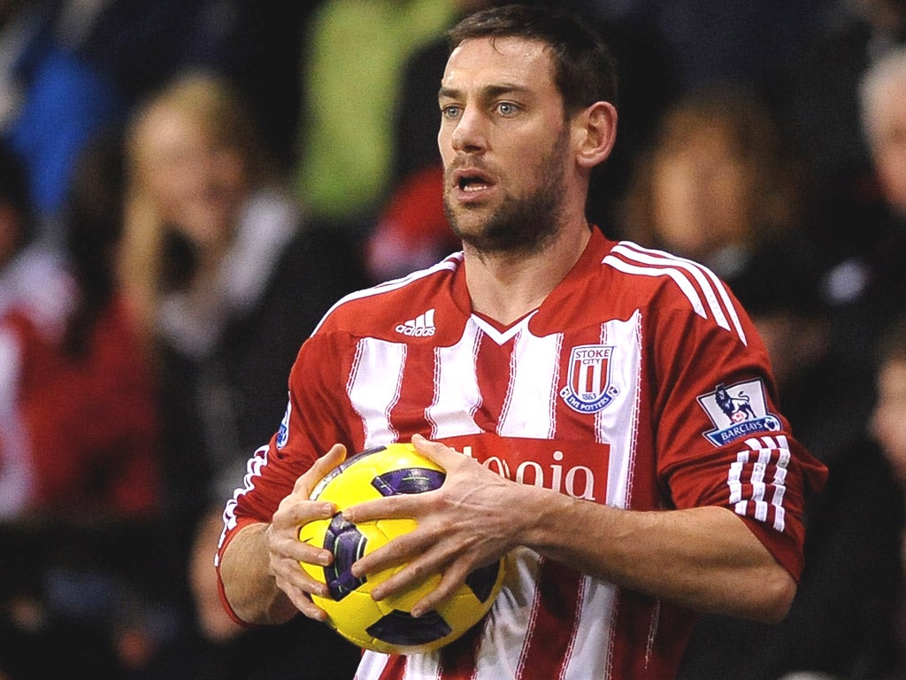 Rory Delap is on loan from Stoke City
