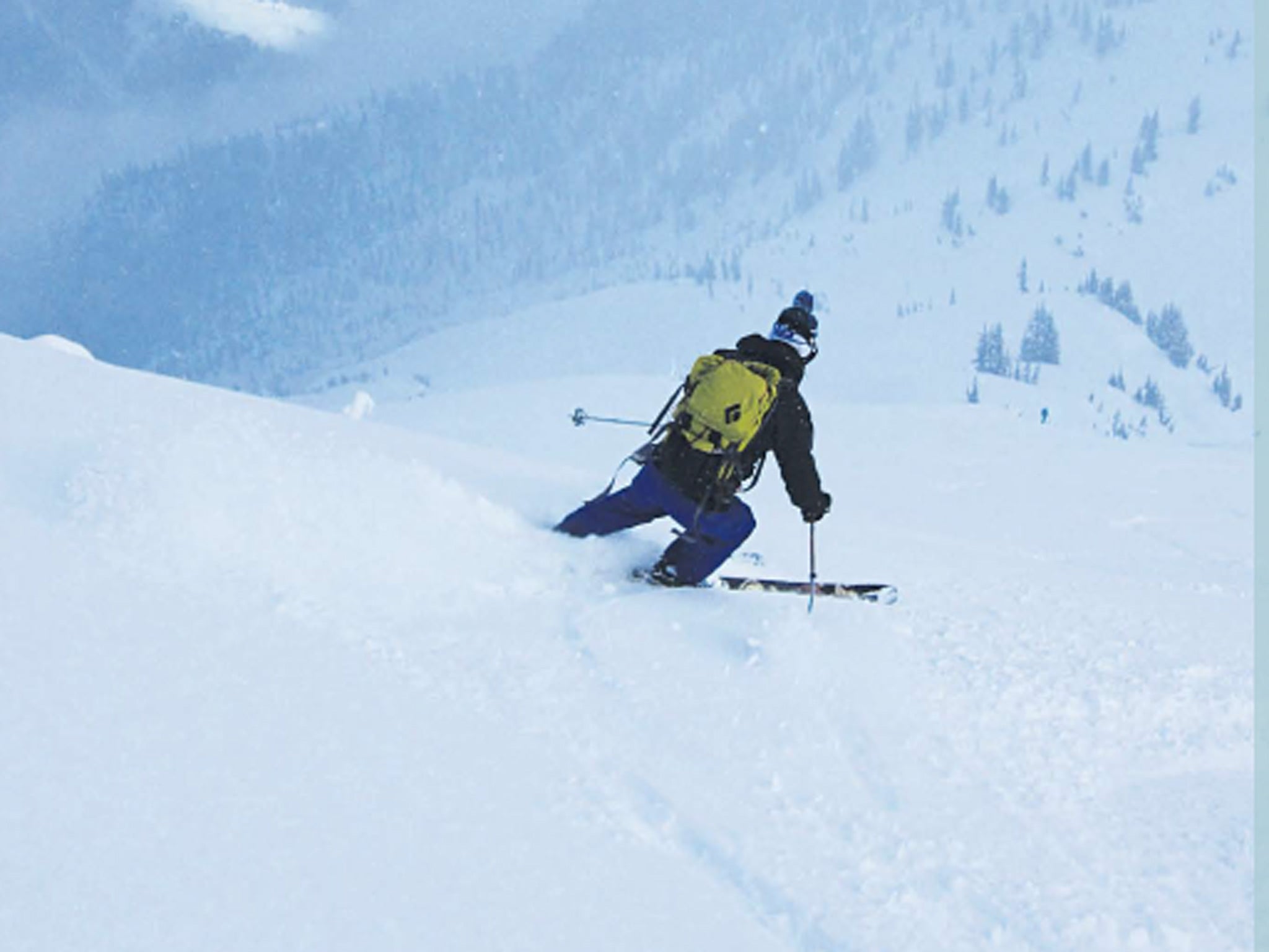 Way off piste: Simon Usborne in Shames