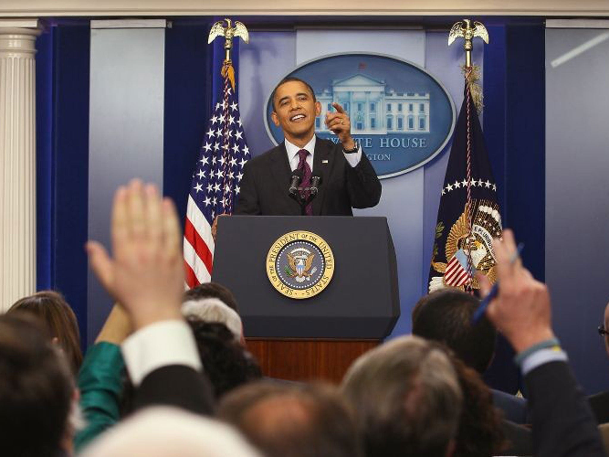 Open House: Barack Obama takes questions at the White House last week