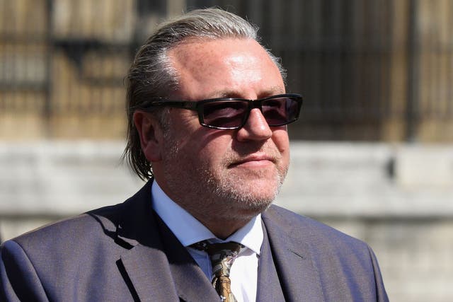 Actor Ray Winstone walks past the Houses of Parliament on June 8, 2011 in London.