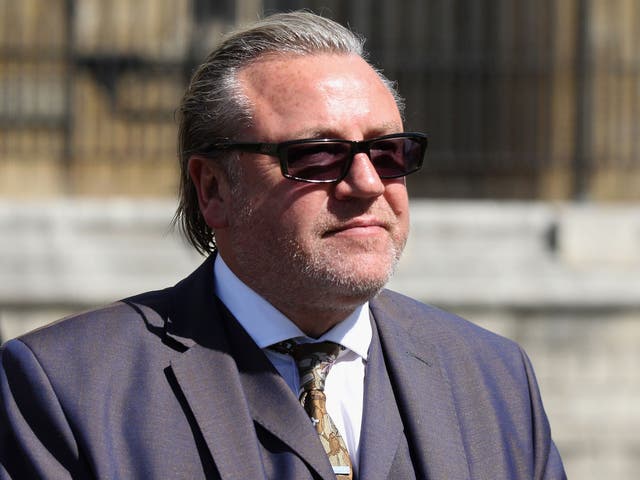 Actor Ray Winstone walks past the Houses of Parliament on June 8, 2011 in London.