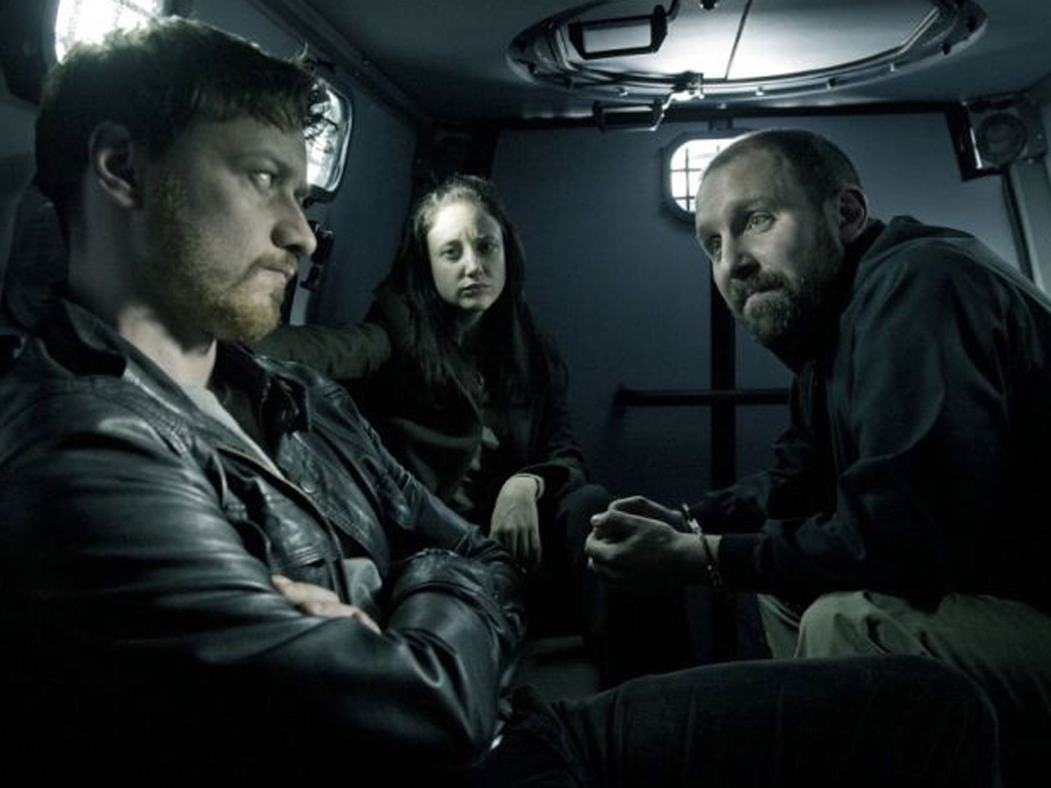 James McAvoy (left), in Welcome to the Punch