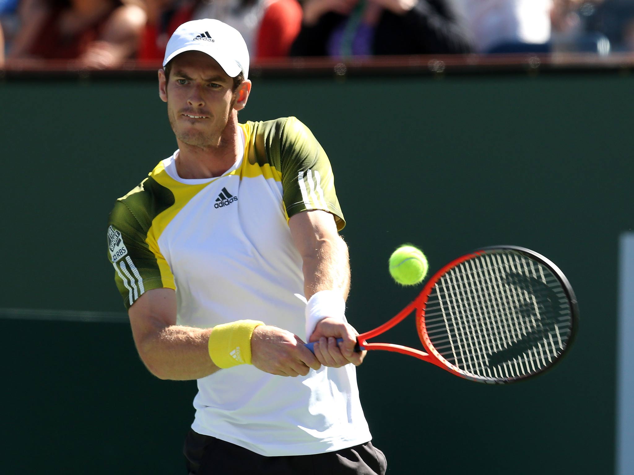 Andy Murray in action at Indian Wells